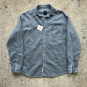 Grey blue Zara button up -